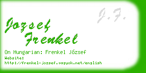 jozsef frenkel business card